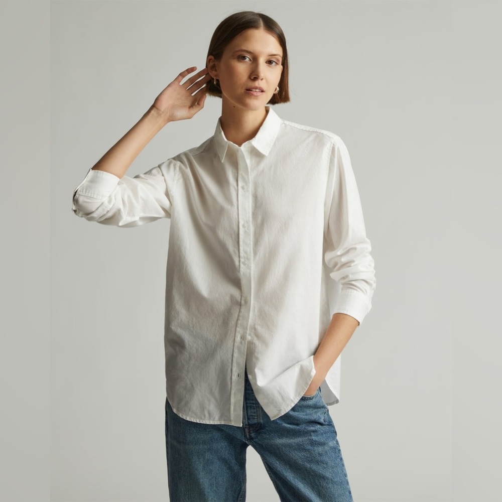 NWT Everlane The Silky Cotton Relaxed Shirt